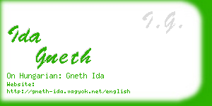 ida gneth business card